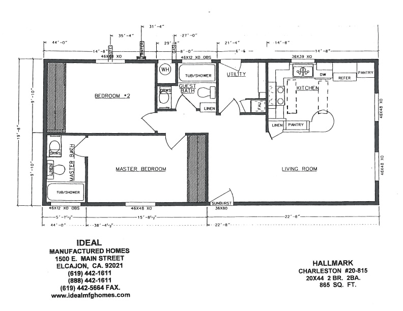 1996 Skyline Mobile Home Floor Plan