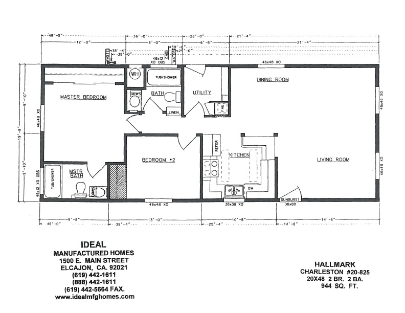 1996 Skyline Mobile Home Floor Plan